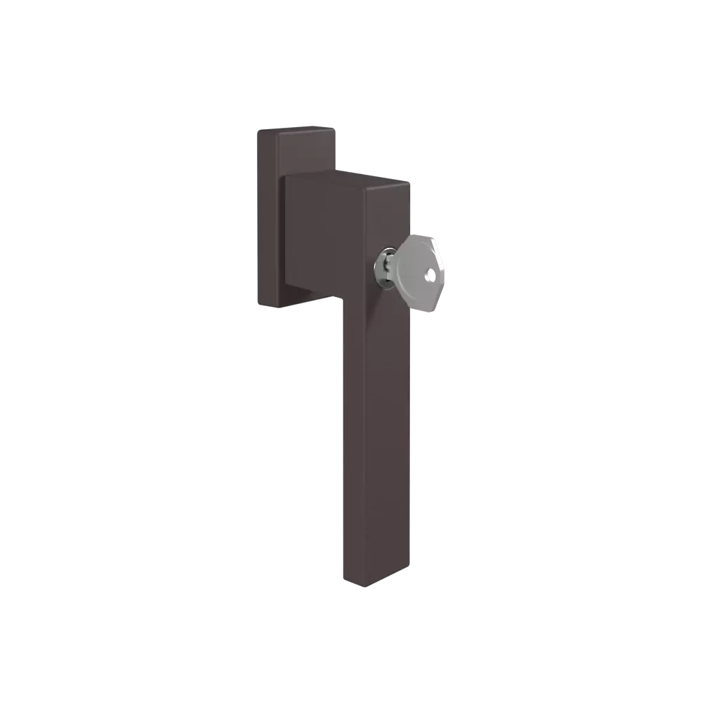 Door handle with a key Dublin brown windows window-accessories handles dublin standard 