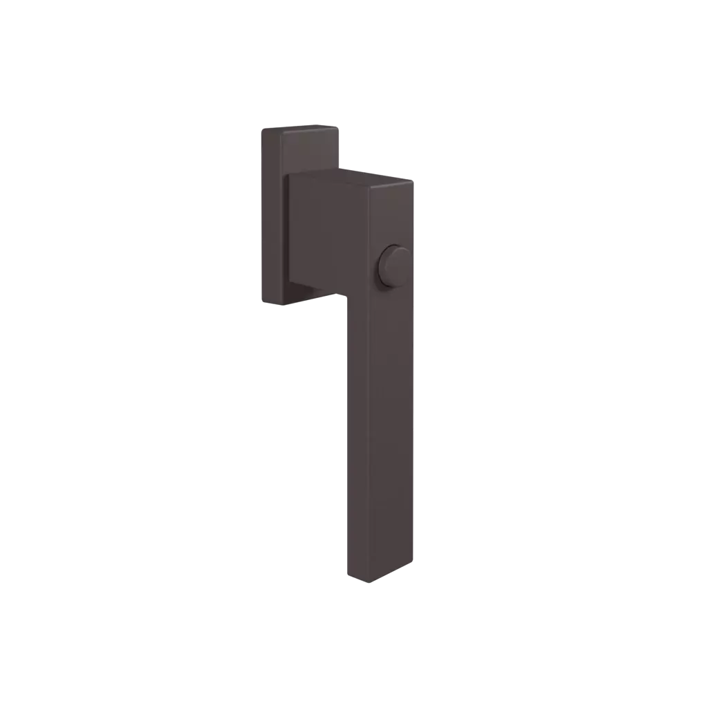 Door handle with button Dublin brown windows window-accessories handles dublin with-a-button 