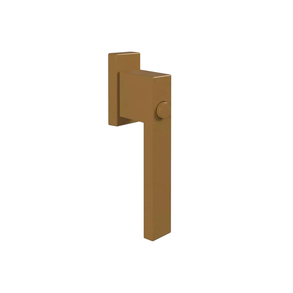 Door handle with button Dublin gold windows window-color  