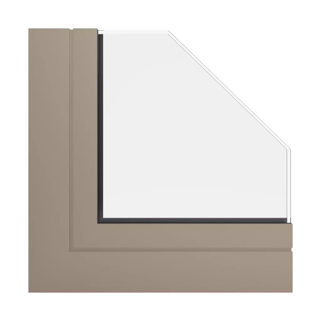 RAL 1019 Grey beige windows window-profiles aliplast genesis-75