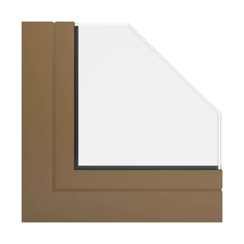 RAL 1036 Pearl gold windows window-profiles aluprof mb-86-fold-line-hd