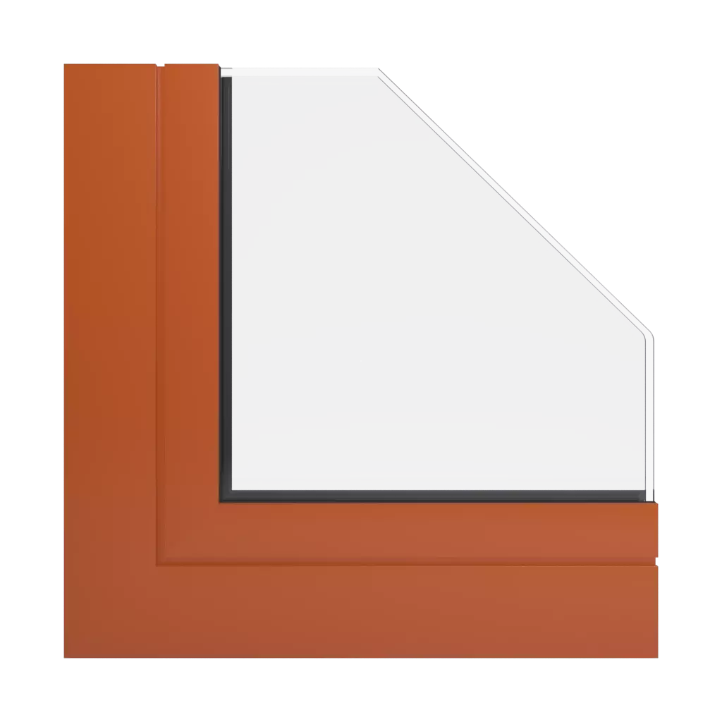 RAL 2001 Red orange windows window-profiles aliplast genesis-75