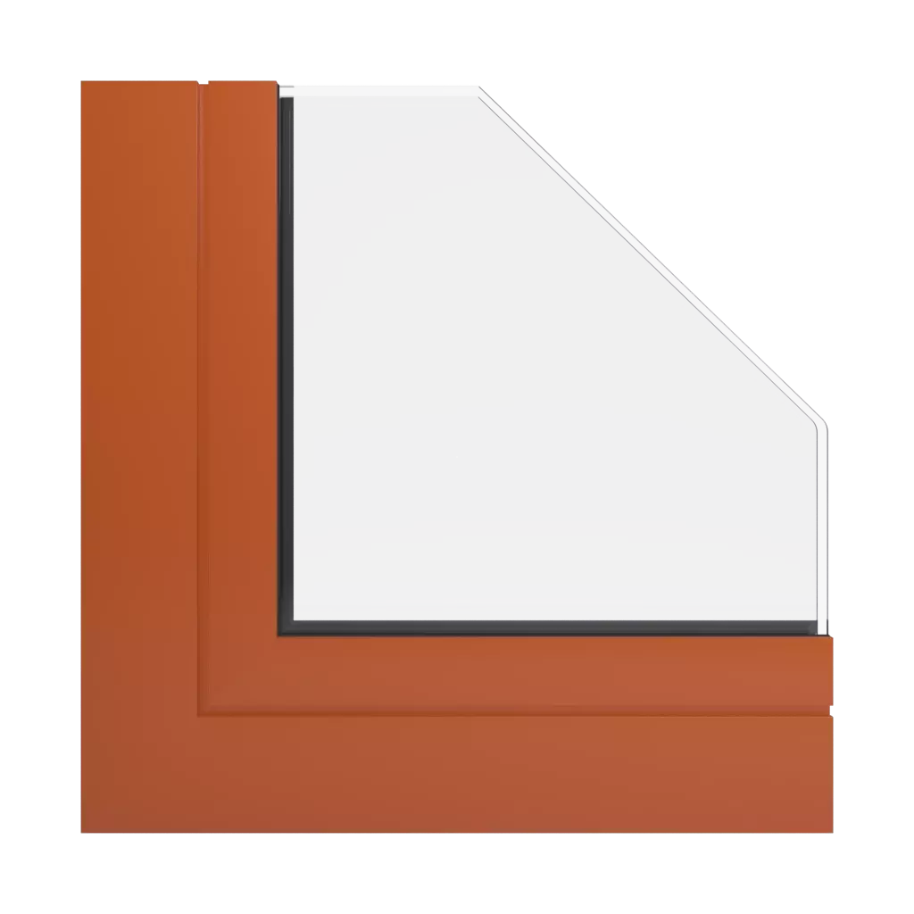 RAL 2001 Red orange windows window-profiles aliplast ultraglide