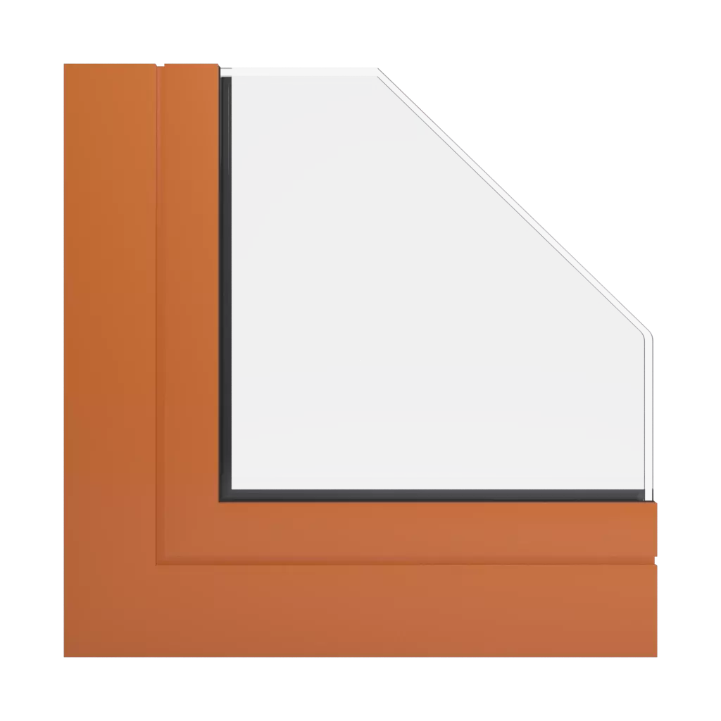 RAL 2010 Signal orange windows window-profiles aliplast ultraglide