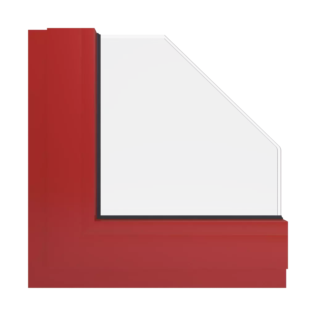 RAL 3000 Flame red windows window-color aluminum-ral ral-3000-flame-red interior