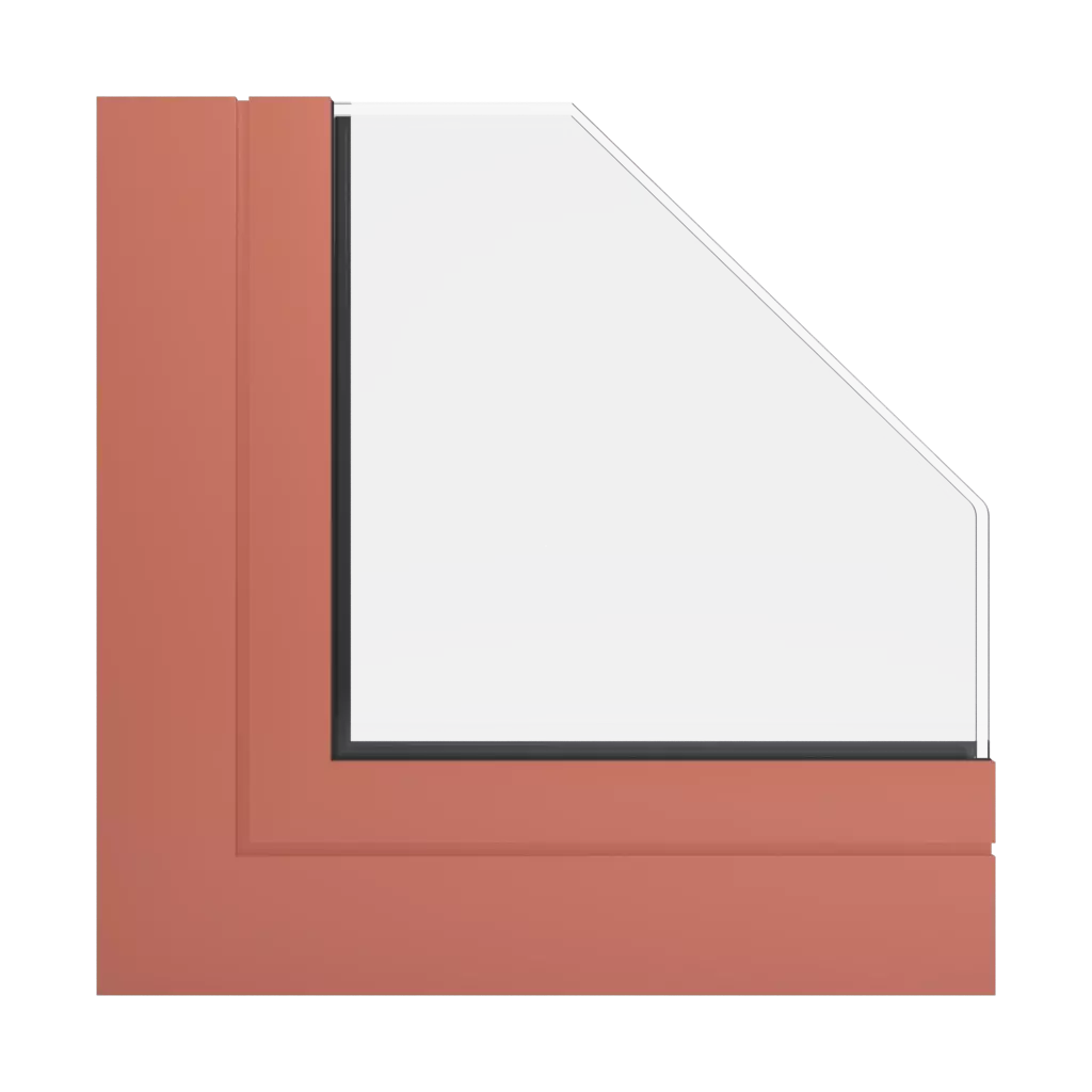 RAL 3022 Salmon pink windows window-profiles aliplast genesis-75