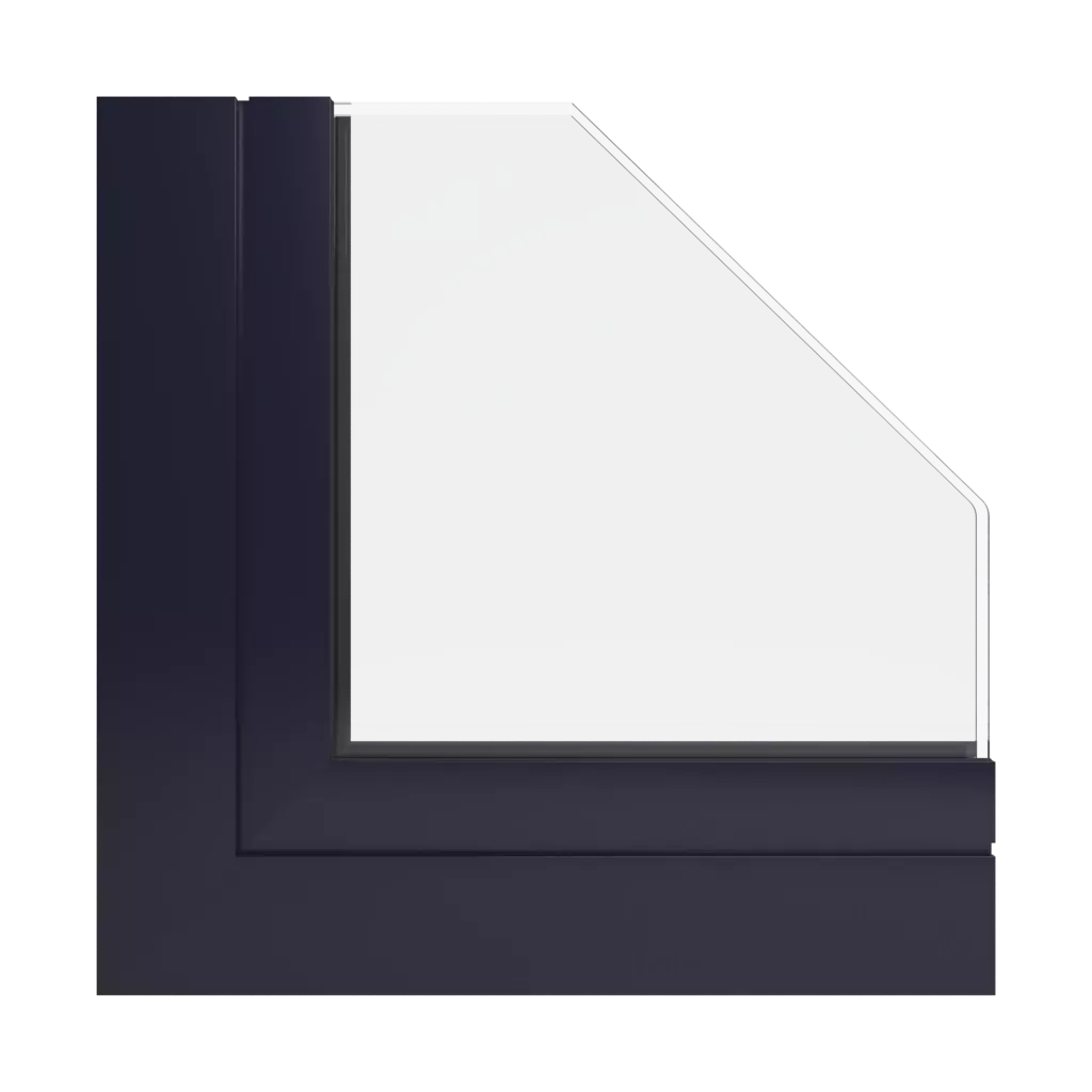 RAL 5004 Black blue windows window-profiles aluprof mb-86-si