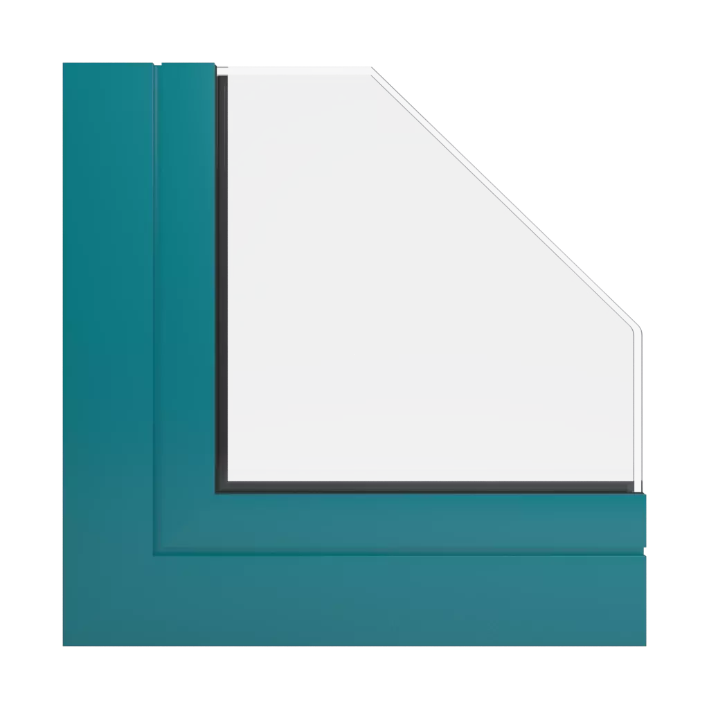 RAL 5021 Water blue windows window-profiles aliplast genesis-75