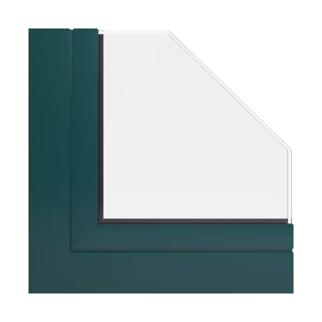 RAL 6004 Blue green windows window-color aluprof-colors 