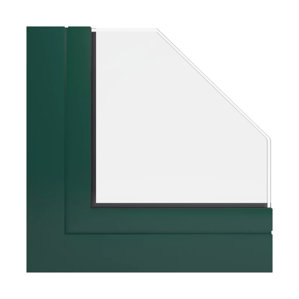 RAL 6005 Moss green windows window-profiles ponzio sl600tt-evo