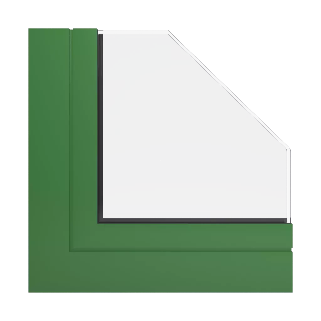RAL 6011 Reseda green windows window-profiles aliplast genesis-75