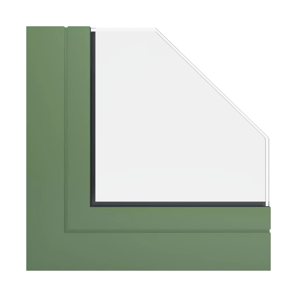 RAL 6011 Reseda green windows window-profiles ponzio pe68-hi