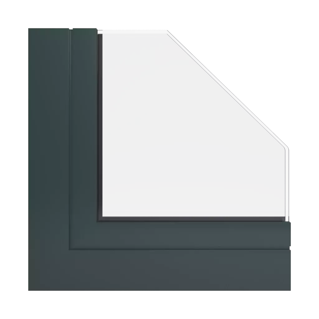 RAL 6012 Black green windows window-profiles aliplast econoline