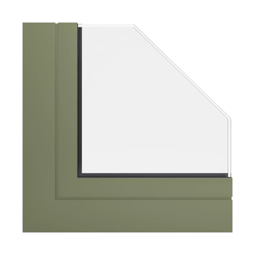 RAL 6013 Reed green windows window-profiles aliplast ultraglide