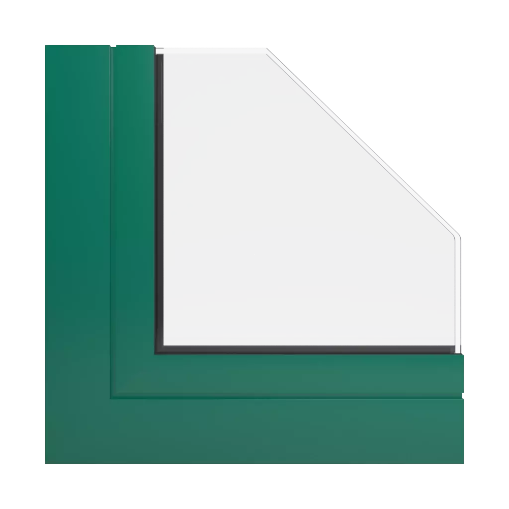 RAL 6016 Turquoise green windows window-color ponzio-colors 