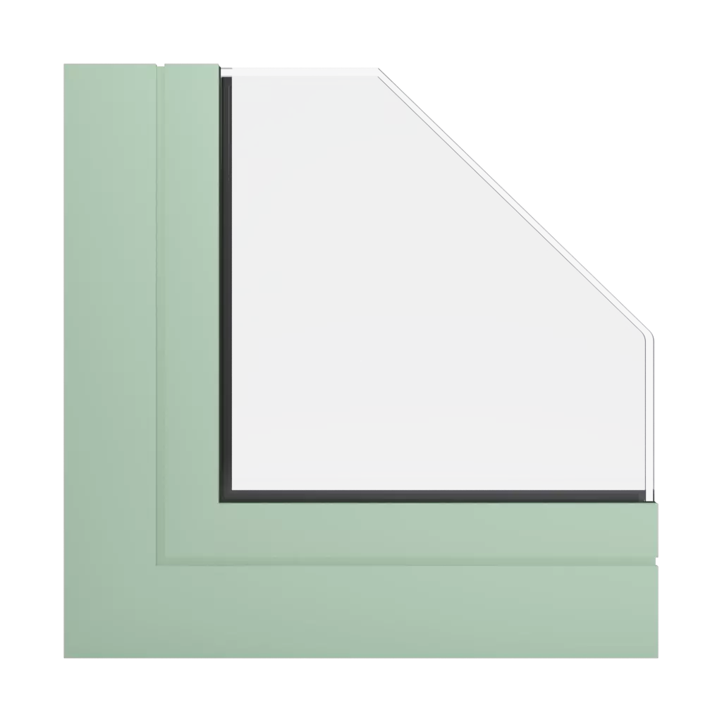 RAL 6019 Pastel green windows window-profiles aliplast genesis-75
