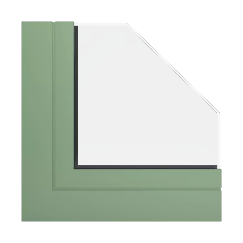 RAL 6021 Pale green windows window-profiles ponzio pe96