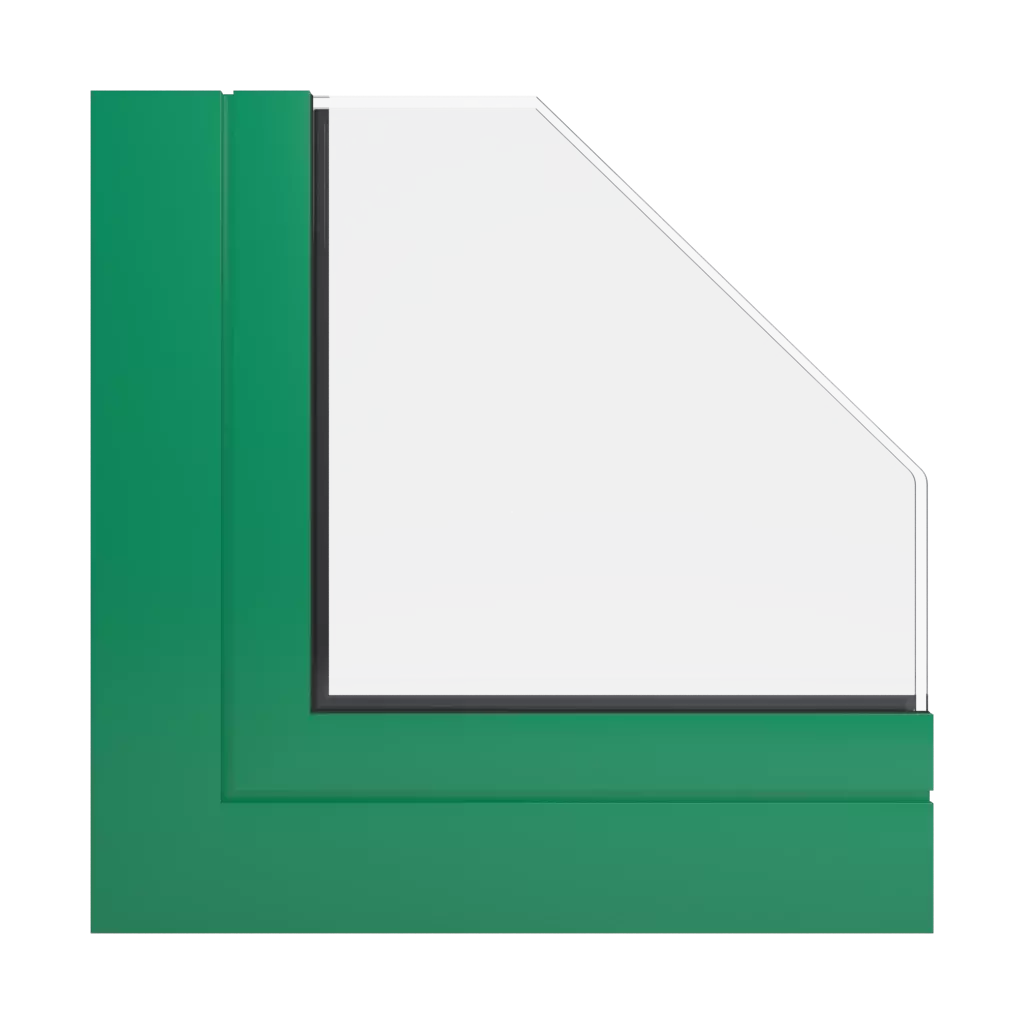 RAL 6024 traffic green windows window-profiles aliplast genesis-75