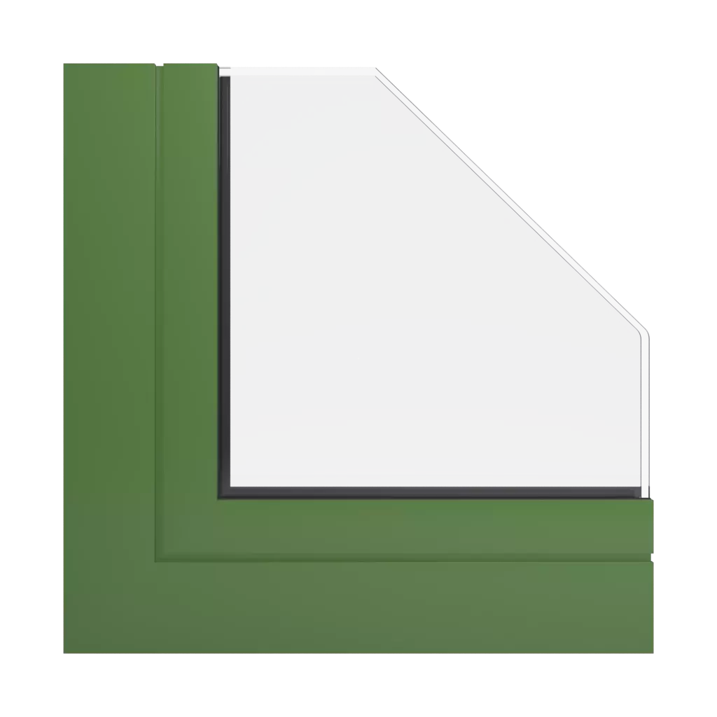 RAL 6025 Fern green windows window-profiles aliplast max-light-modern