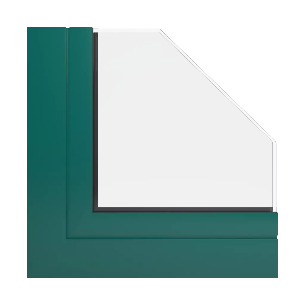 RAL 6026 opal green windows window-profiles aliplast ultraglide