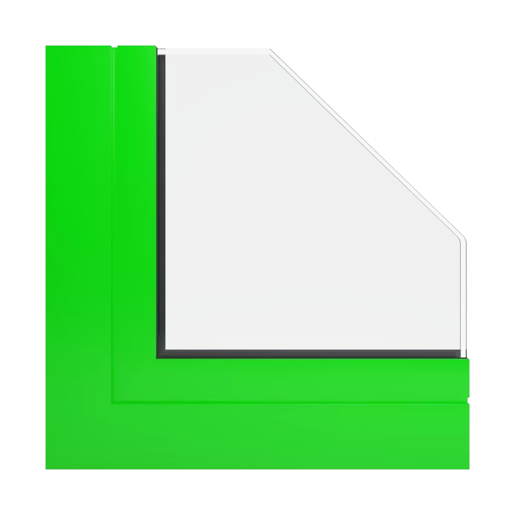 RAL 6038 Luminous green windows window-profiles aliplast aliver-2000