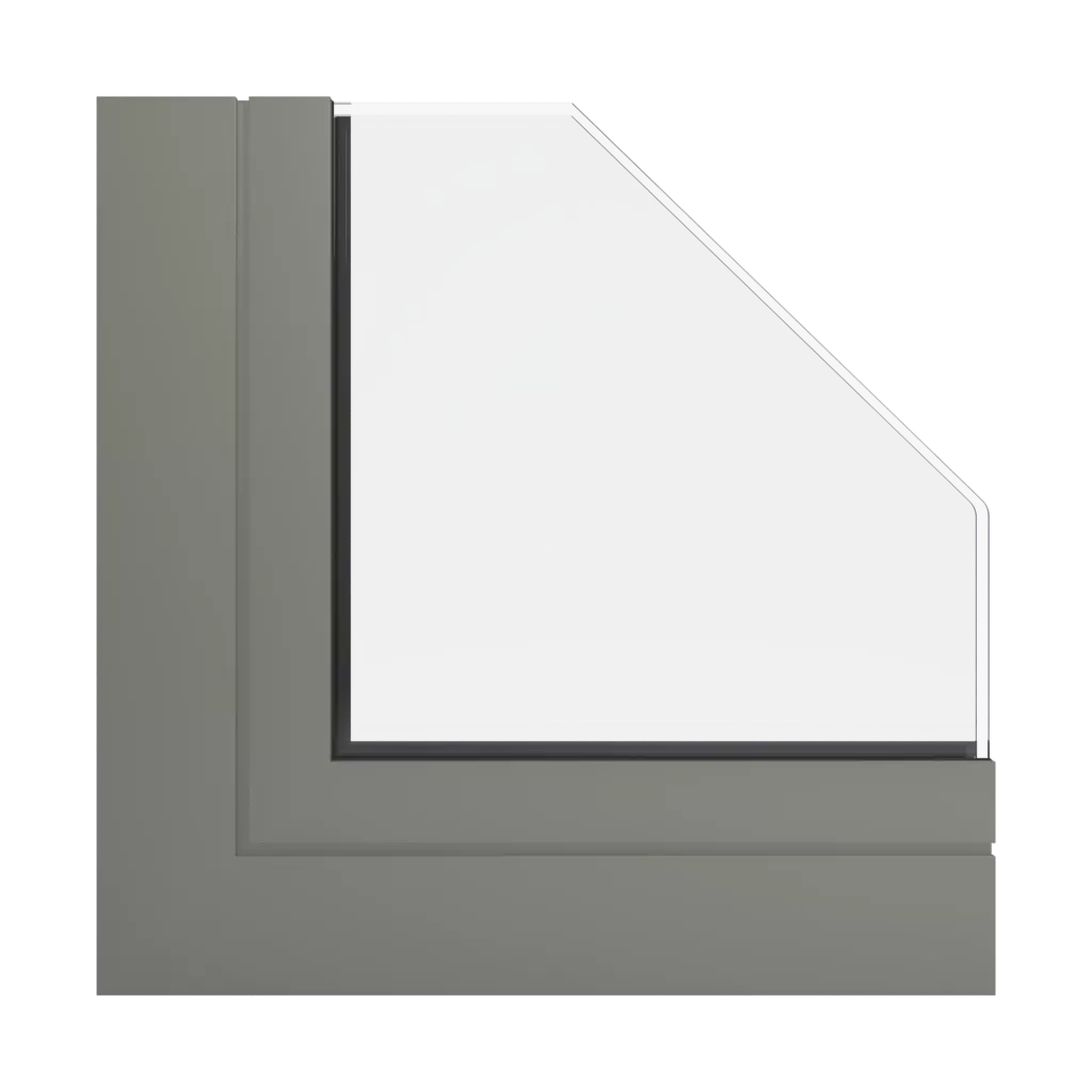 RAL 7002 Olive grey windows window-profiles aliplast genesis-75