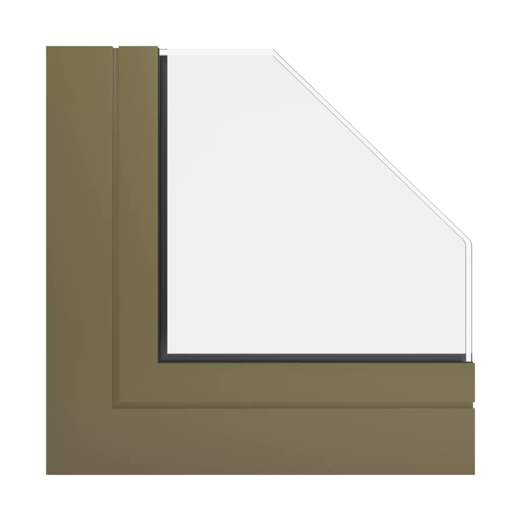 RAL 7008 Khaki grey windows window-profiles ponzio sl600tt-evo