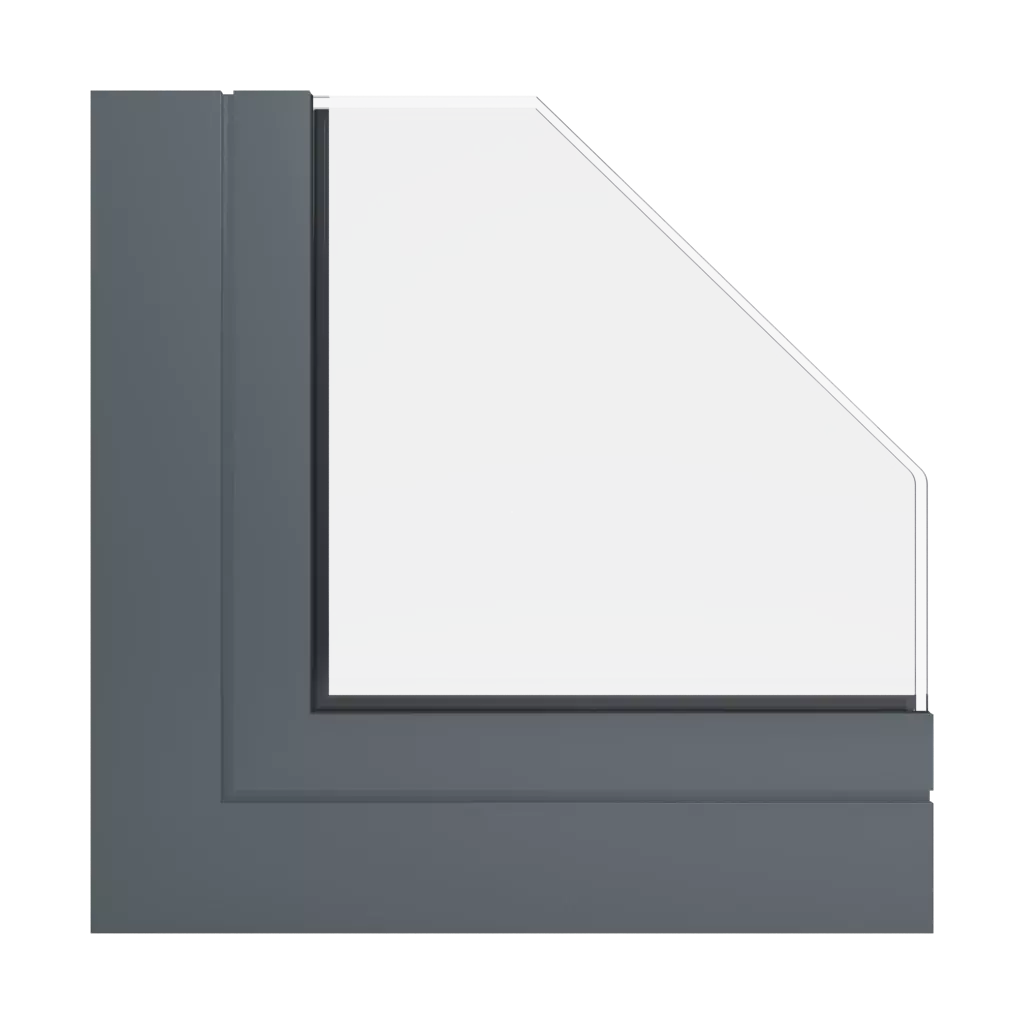 RAL 7011 Iron grey windows window-profiles aliplast genesis-75