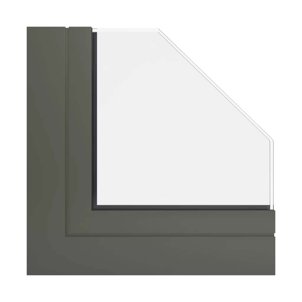 RAL 7013 Brown grey windows window-profiles aliplast ultraglide