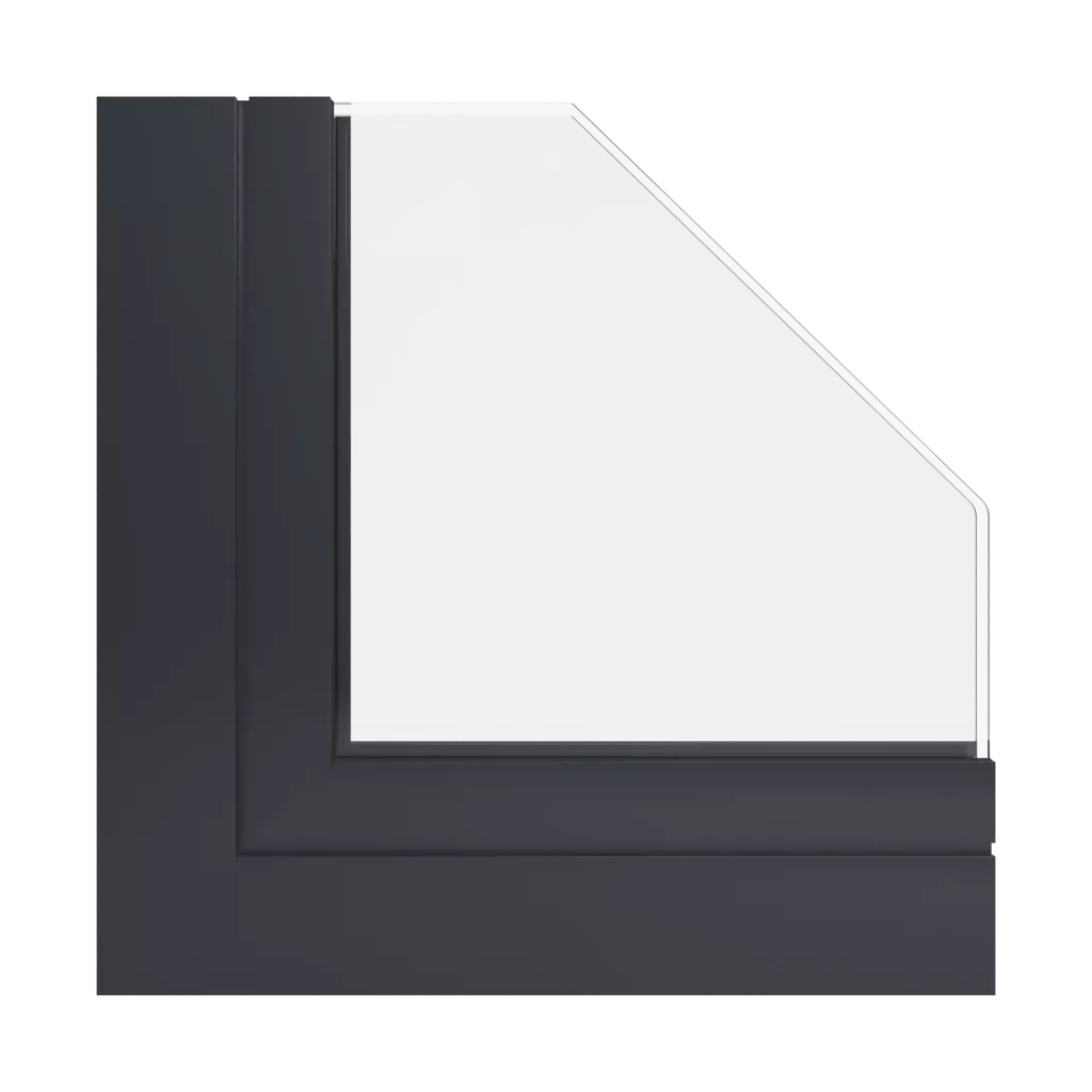 RAL 7021 Black grey windows window-profiles aliplast genesis-75