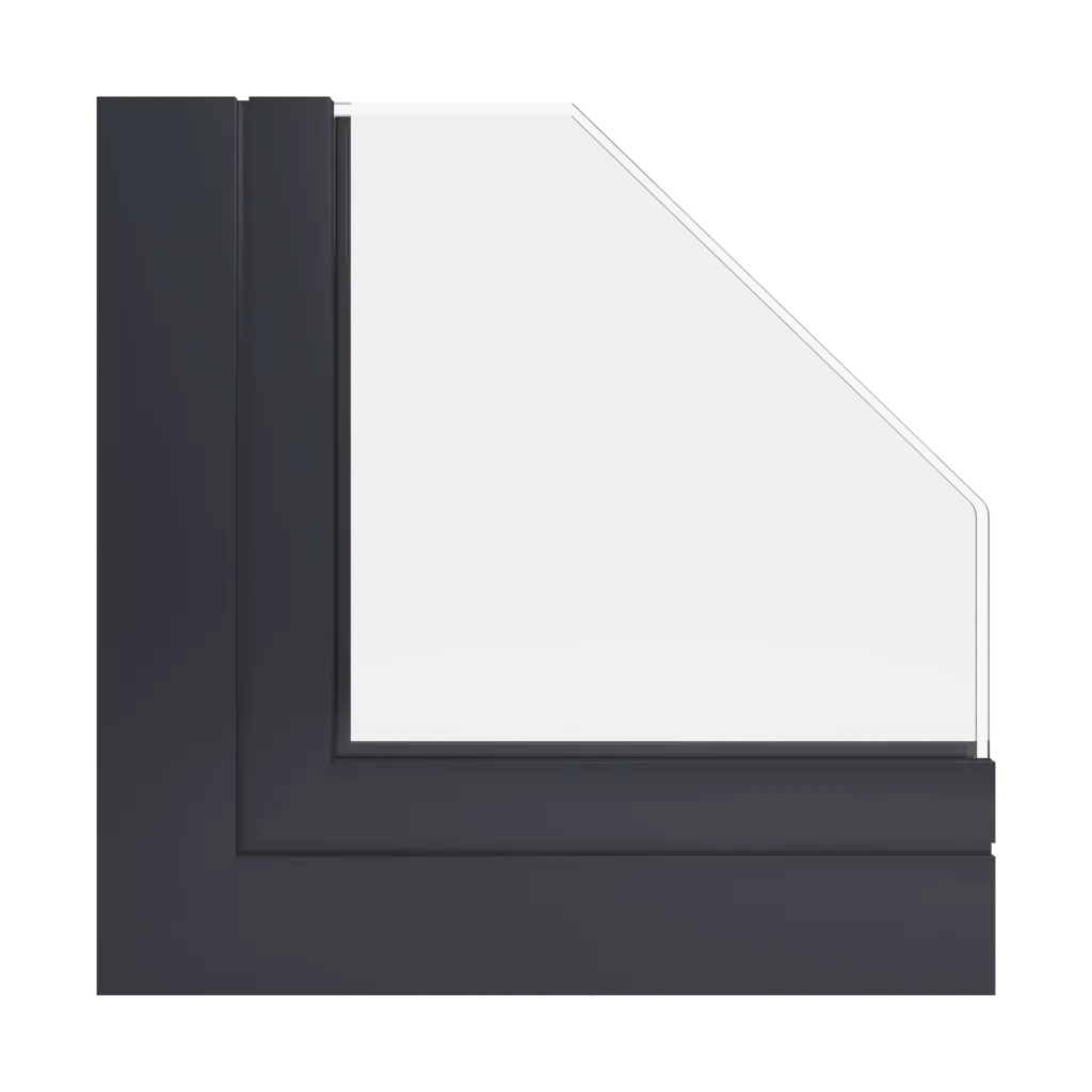 RAL 7021 Black grey windows window-color aluprof-colors 