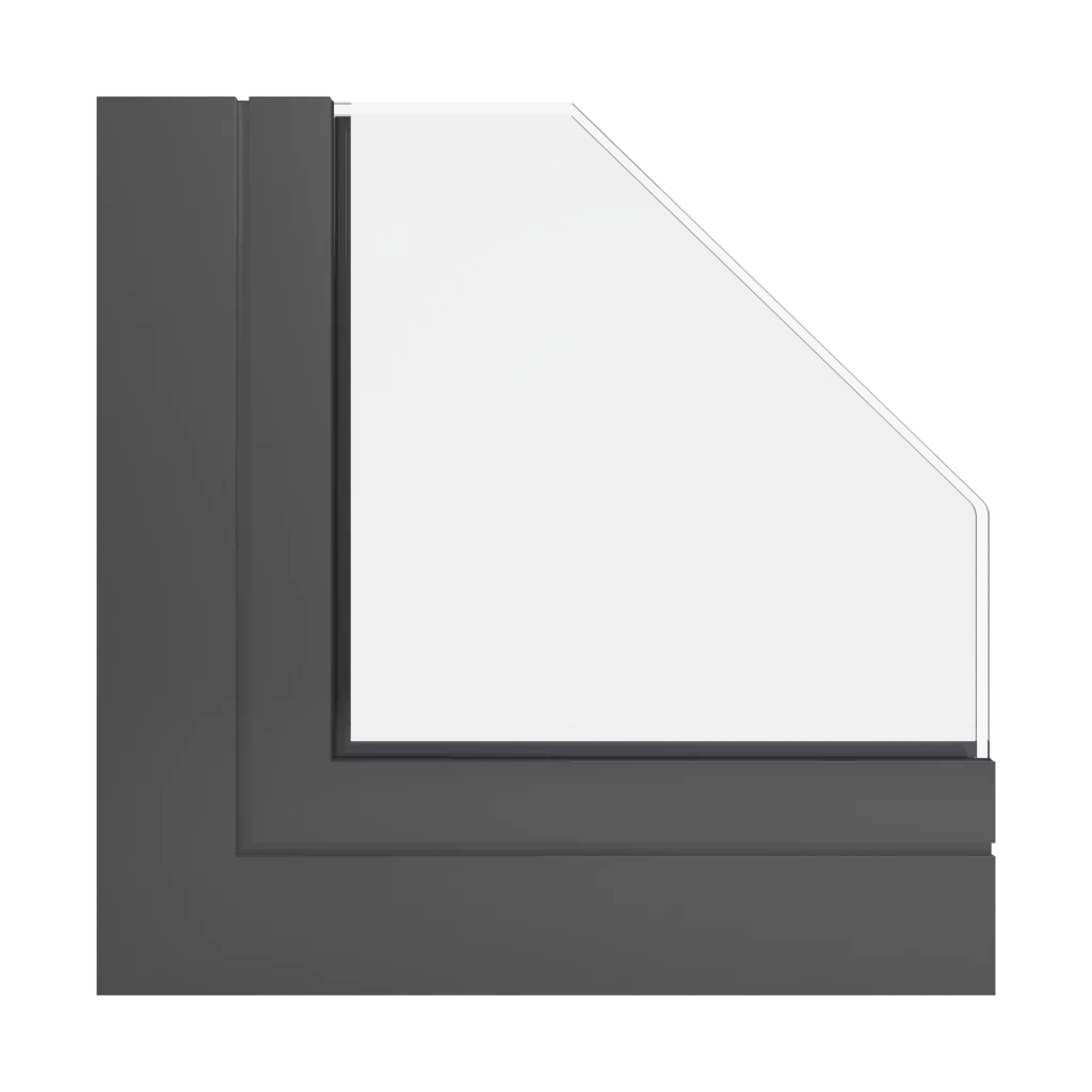 RAL 7022 Umbra grey windows window-profiles aliplast genesis-75