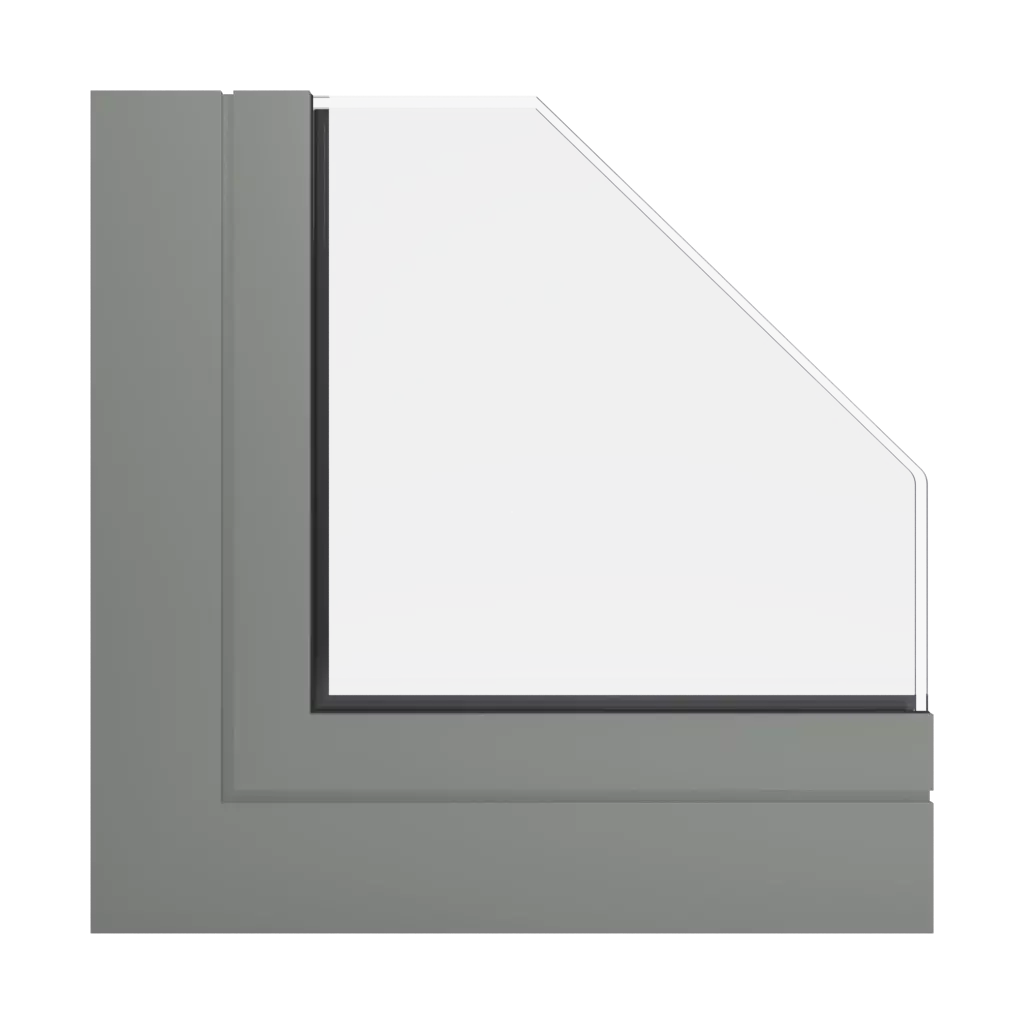 RAL 7023 Concrete grey windows window-profiles aliplast genesis-75