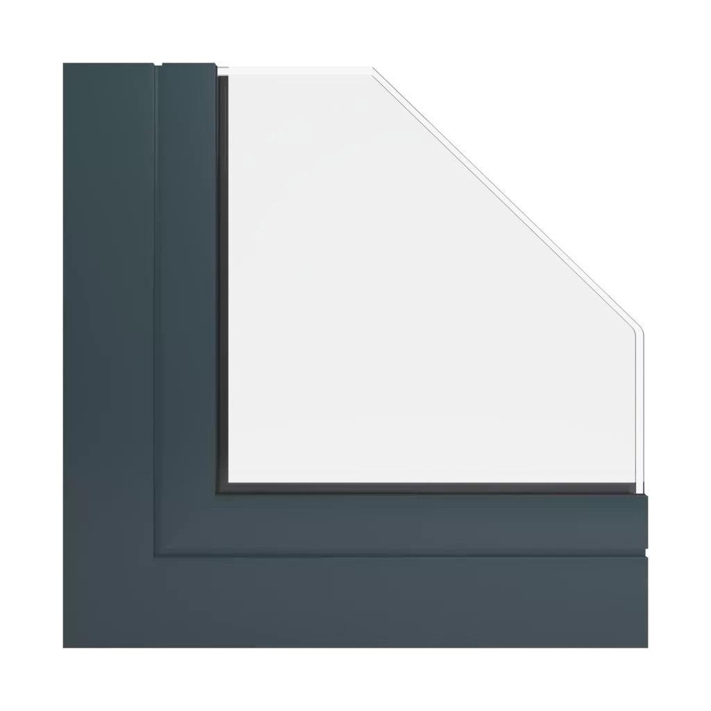 RAL 7026 Granite grey windows window-profiles aliplast econoline