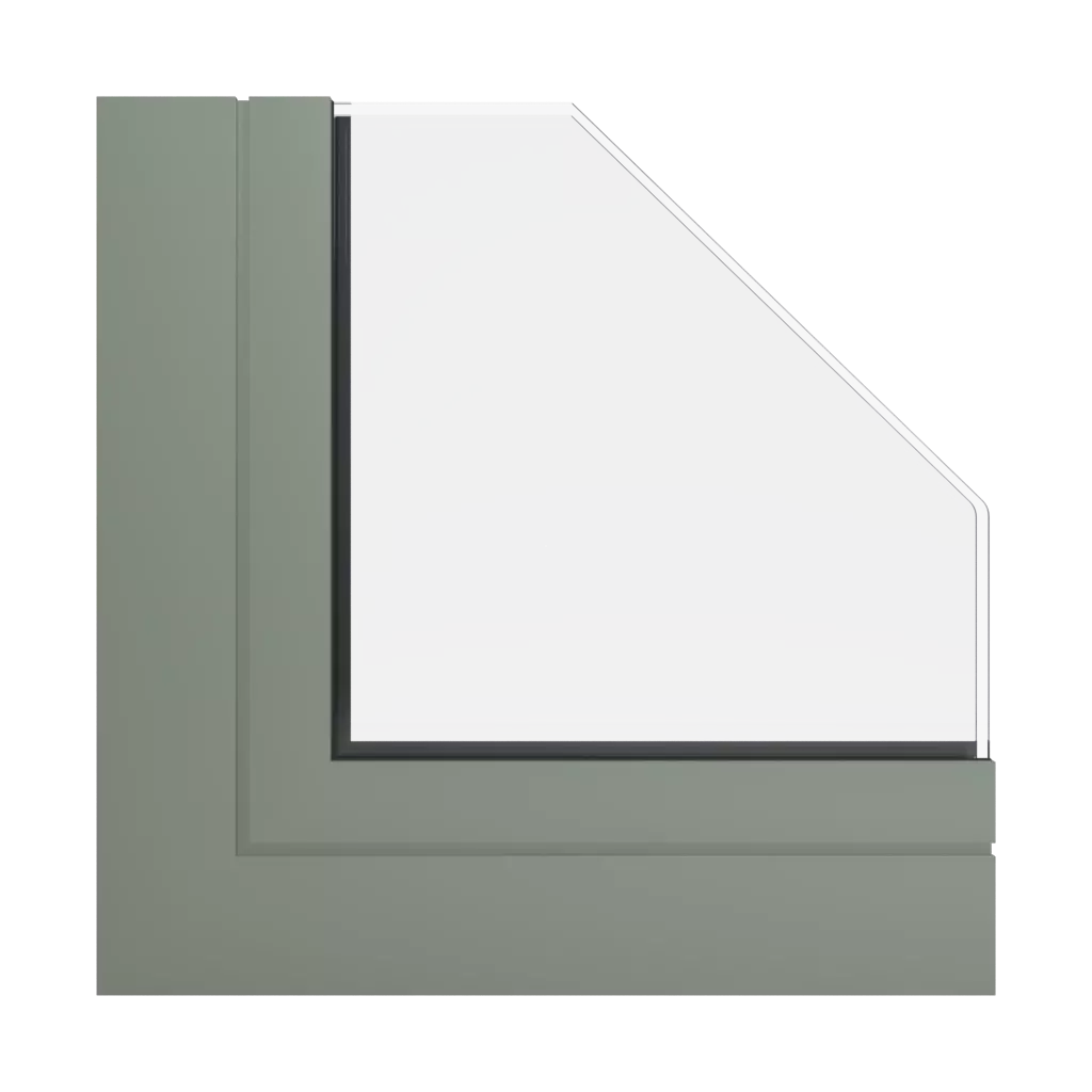RAL 7033 Cement grey windows window-profiles aliplast genesis-75