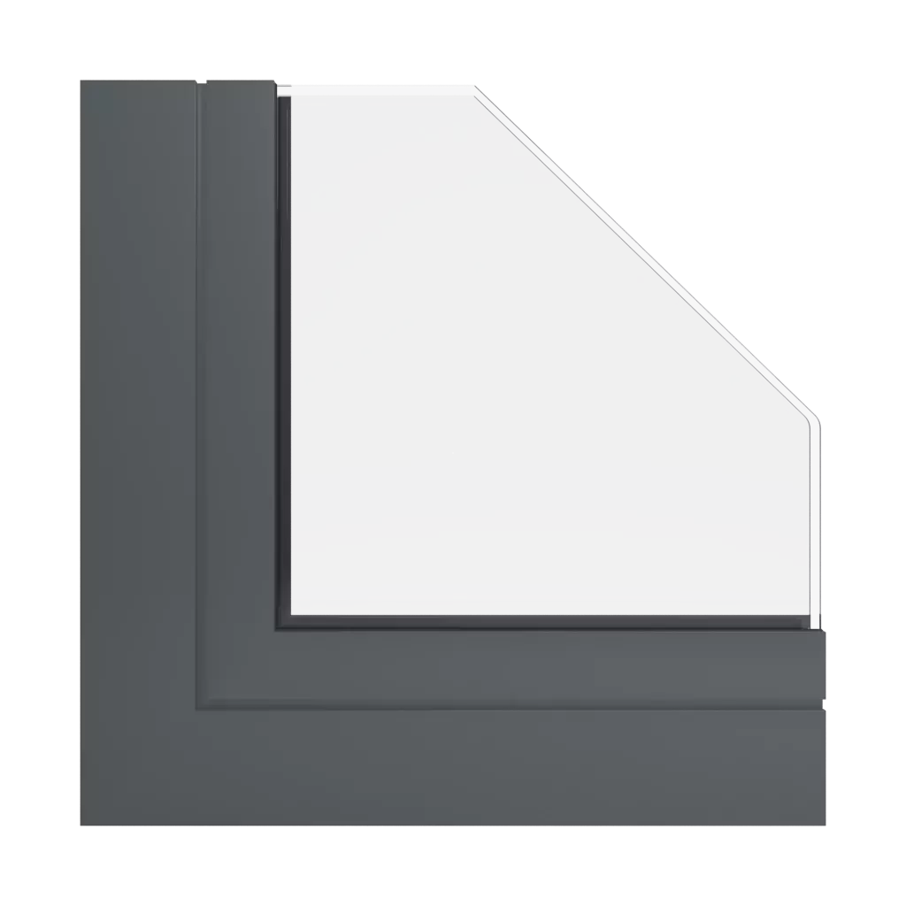 RAL 7043 Traffic grey B windows window-profiles aliplast ultraglide