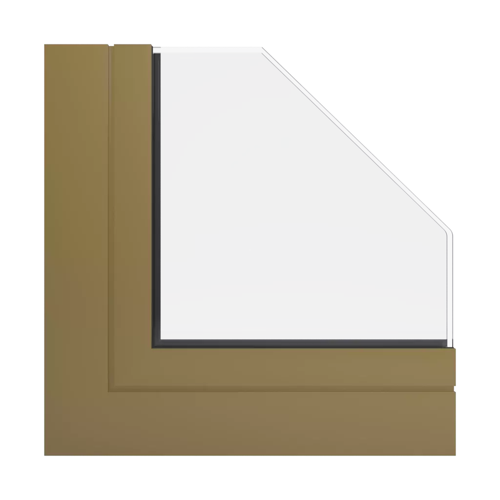 RAL 8000 Green brown windows window-profiles aliplast genesis-75