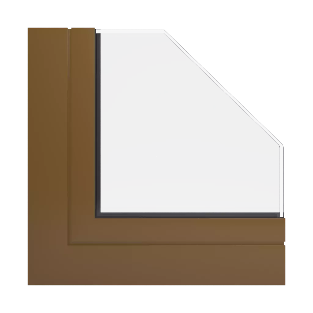RAL 8008 Olive brown windows window-profiles aliplast genesis-75