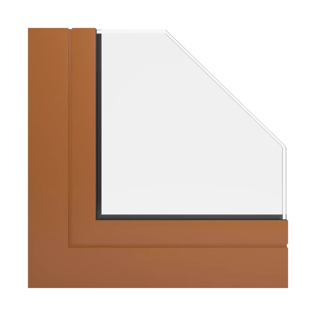 RAL 8023 Orange brown windows window-profiles aliplast genesis-75