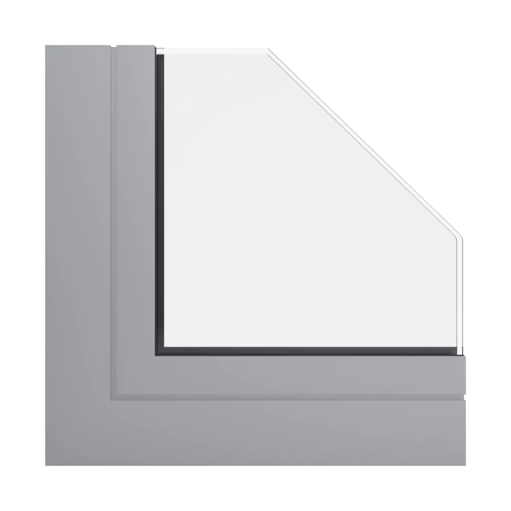 RAL 9006 White aluminium windows window-profiles aliplast econoline