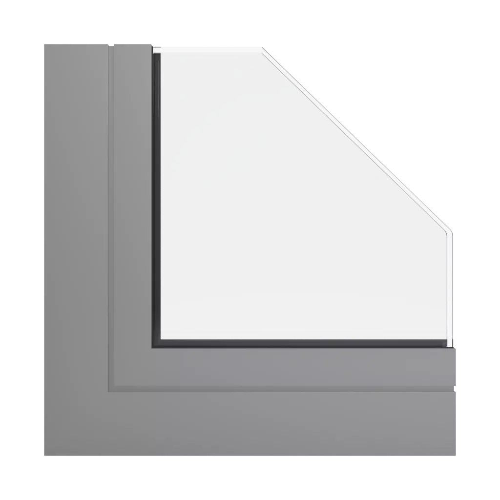 RAL 9007 Grey aluminium windows window-profiles aliplast genesis-75