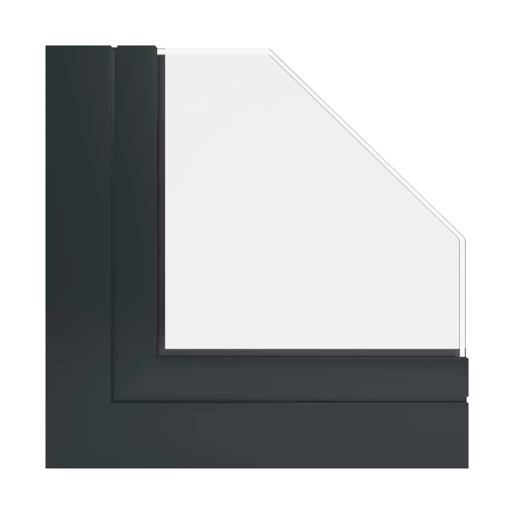 RAL 9017 Traffic black windows window-profiles aliplast genesis-75