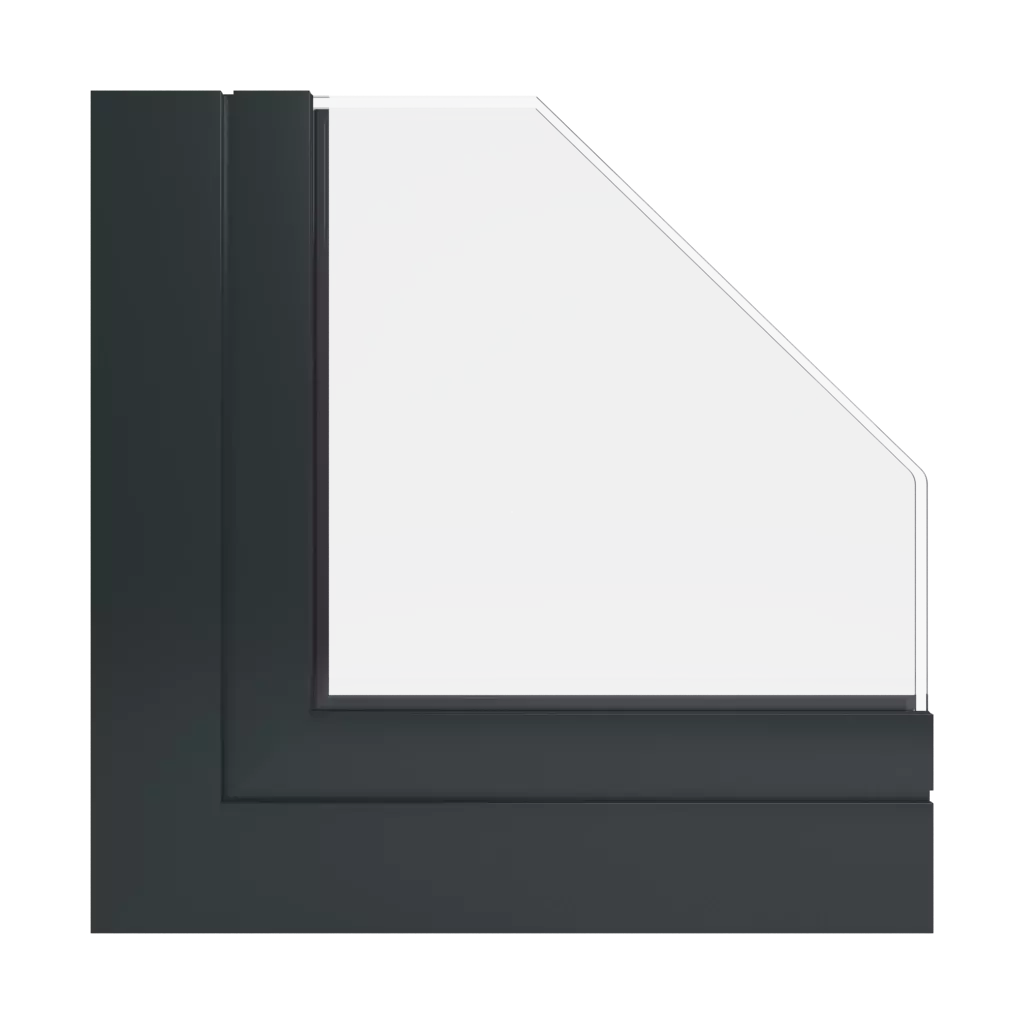 RAL 9017 Traffic black windows window-profiles ponzio pe68-hi